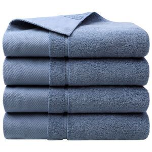 Bath Towel Set 27 x 54 inches 100% Cotton 600 GSM Towels Steel Blue-4